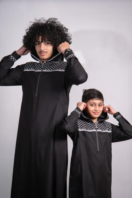 Kids Premium Thobe 235 Black - Image 2